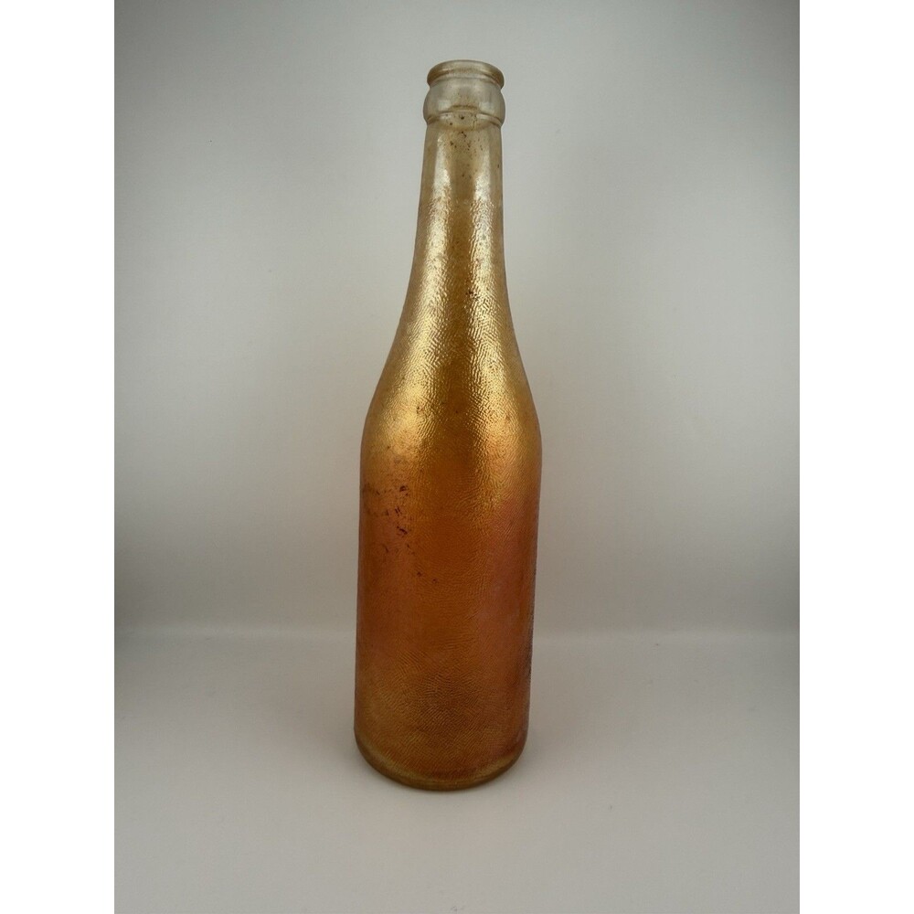 Canada Dry Incorporated Ginger Ale Carnival Glass Pop Soda Bottle 9 3/4" tall